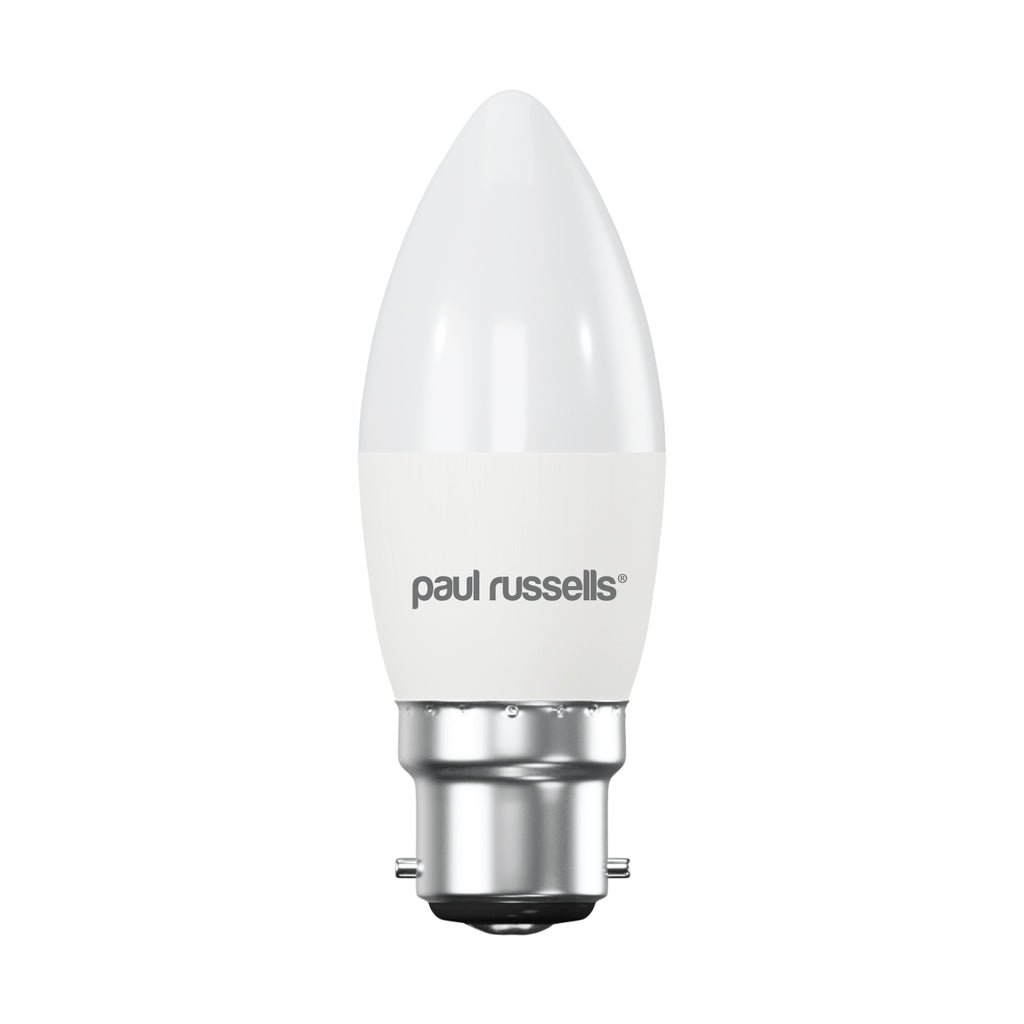 6.5W LED Candle, B22, 806lm, Non-Dim, 6500K