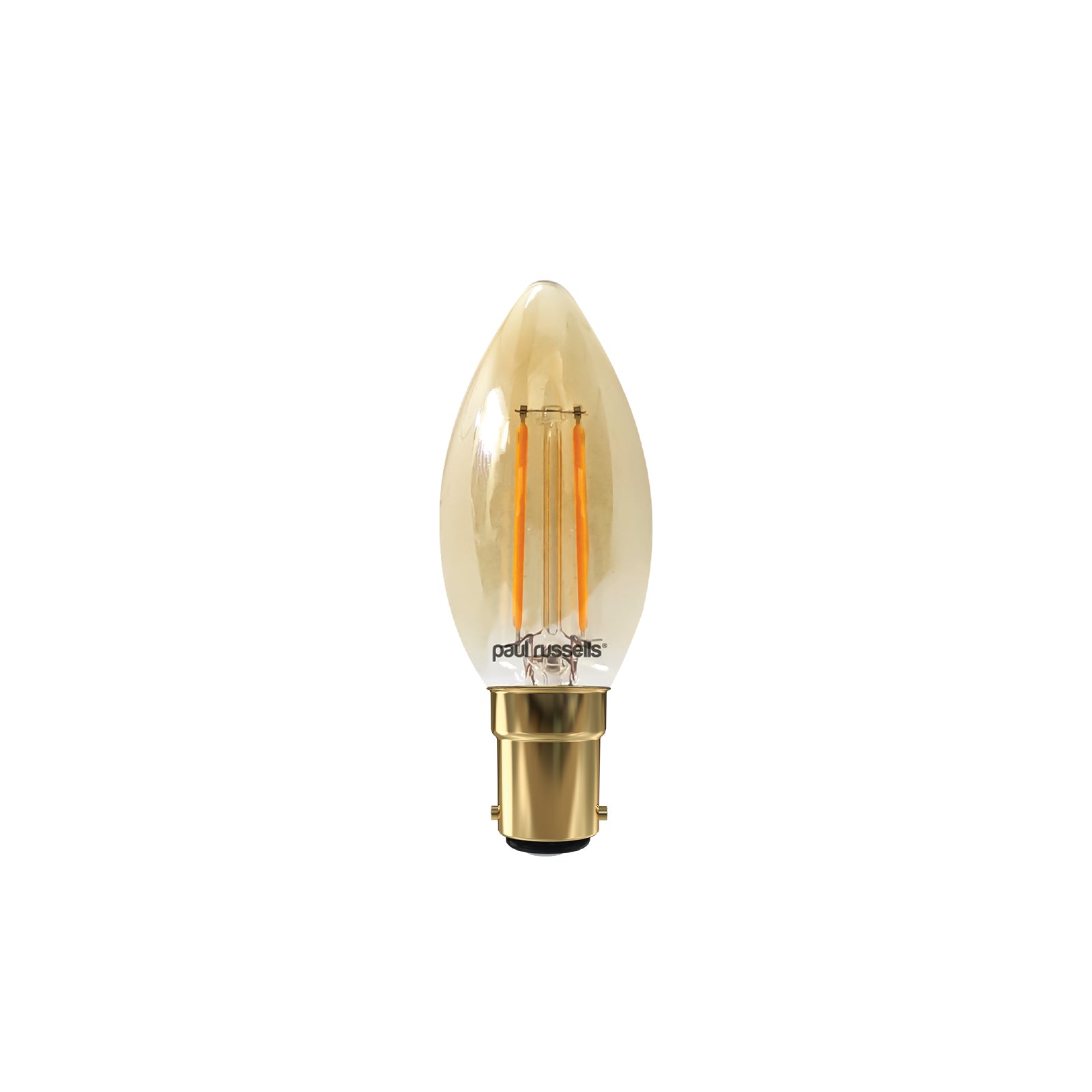 LED Filament Candle 2.5W (20w), SBC/B15, 200 Lumens, Extra Warm White(2200K), 240V