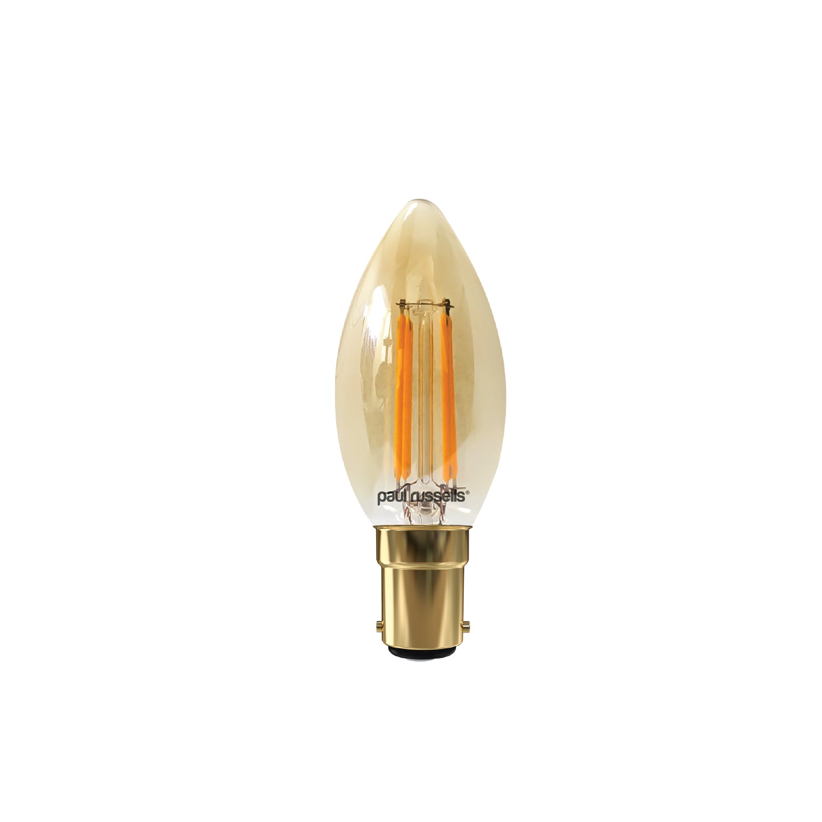 LED Filament Candle 4.5W (35w), SBC/B15, 400 Lumens, Extra Warm White(2200K), 240V