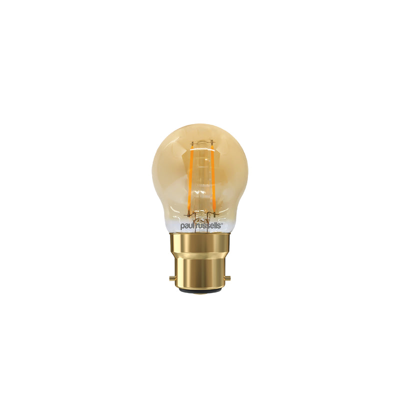 2.5W LED Filament, Golf, B22, 200lm, Non-Dim, 2200K