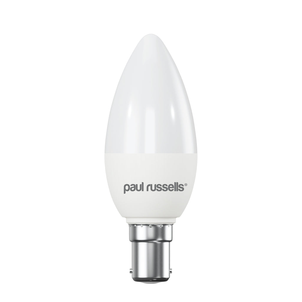4.9W LED Candle, B15, 470lm, Non-Dim, 6500K