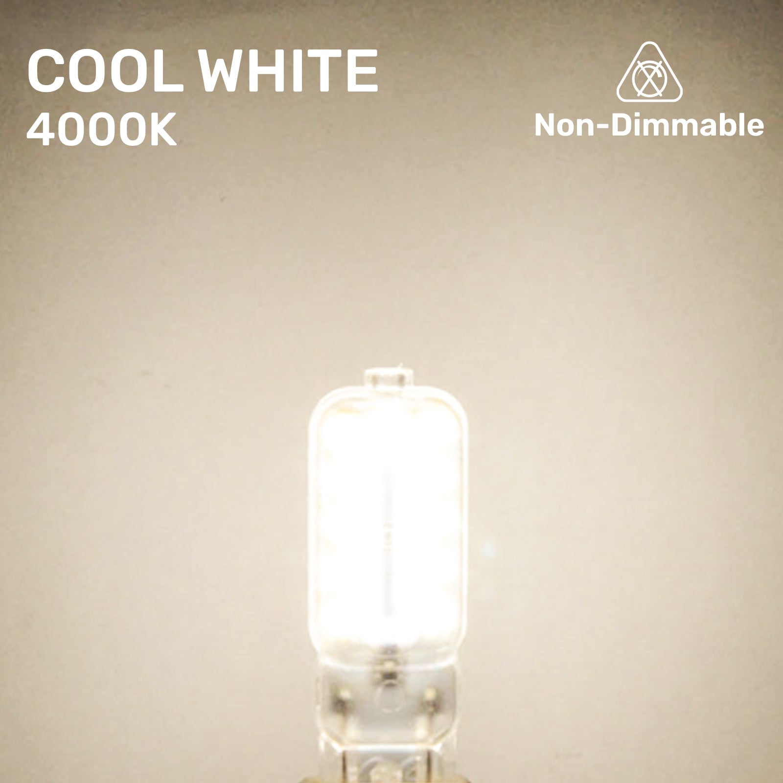 LED G9 Capsule 2.2W=20W 2 Pin Cool White 4000K Non-Dimmable Light Bulbs