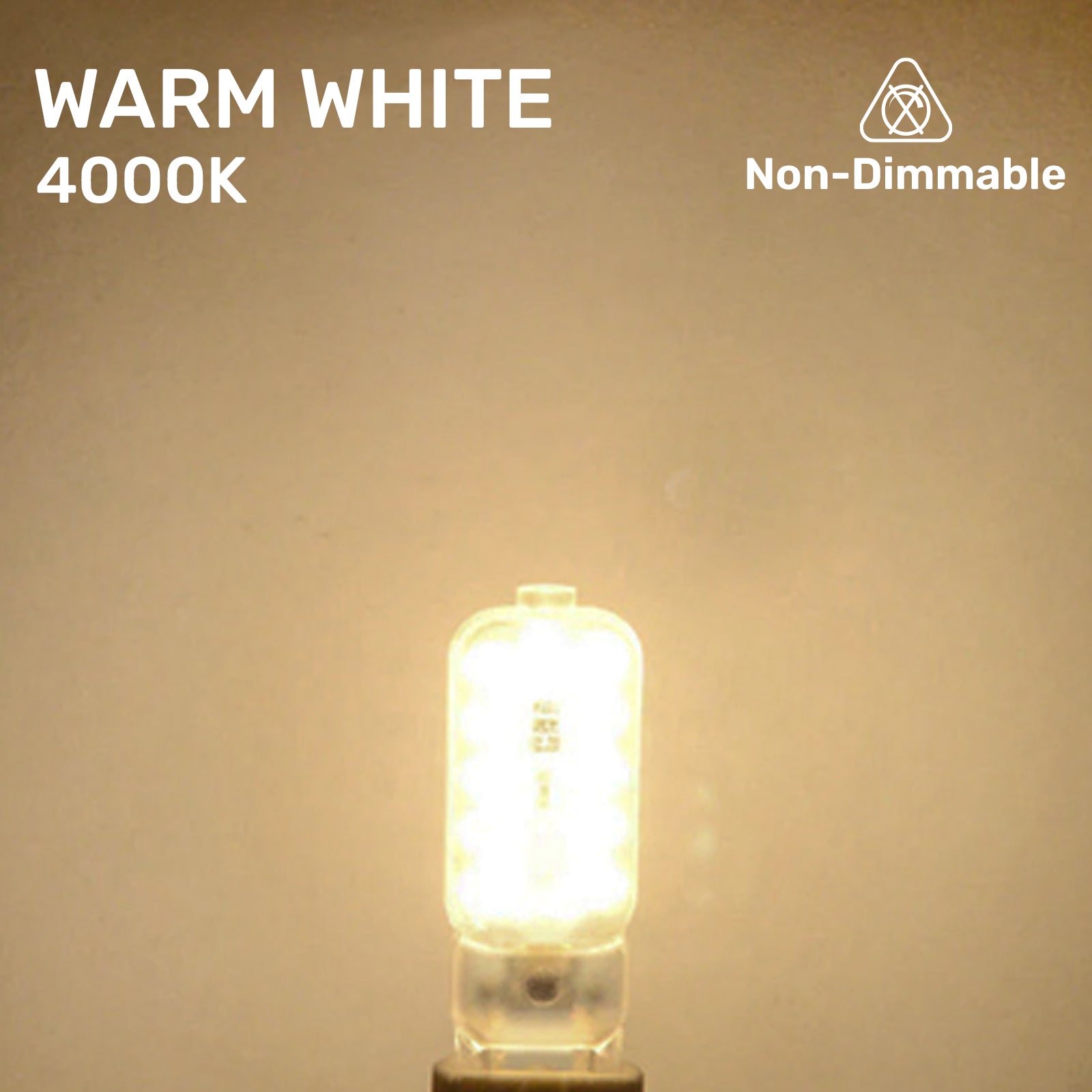 LED G9 Capsule 2.2W=20W 2 Pin Warm White 3000K Non-Dimmable Light Bulbs