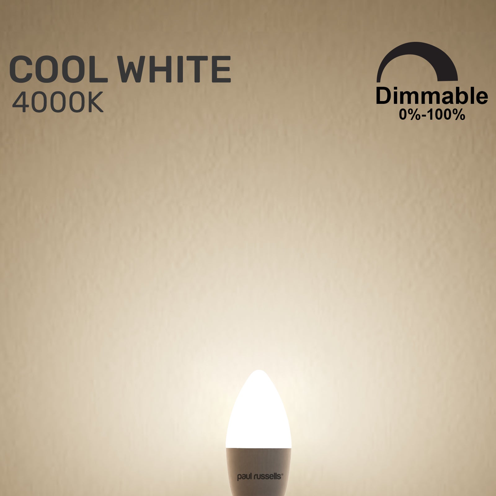 LED Dimmable Candle 5.5W (40w), ES/E27, 470 Lumens, Cool White(4000K), 240V
