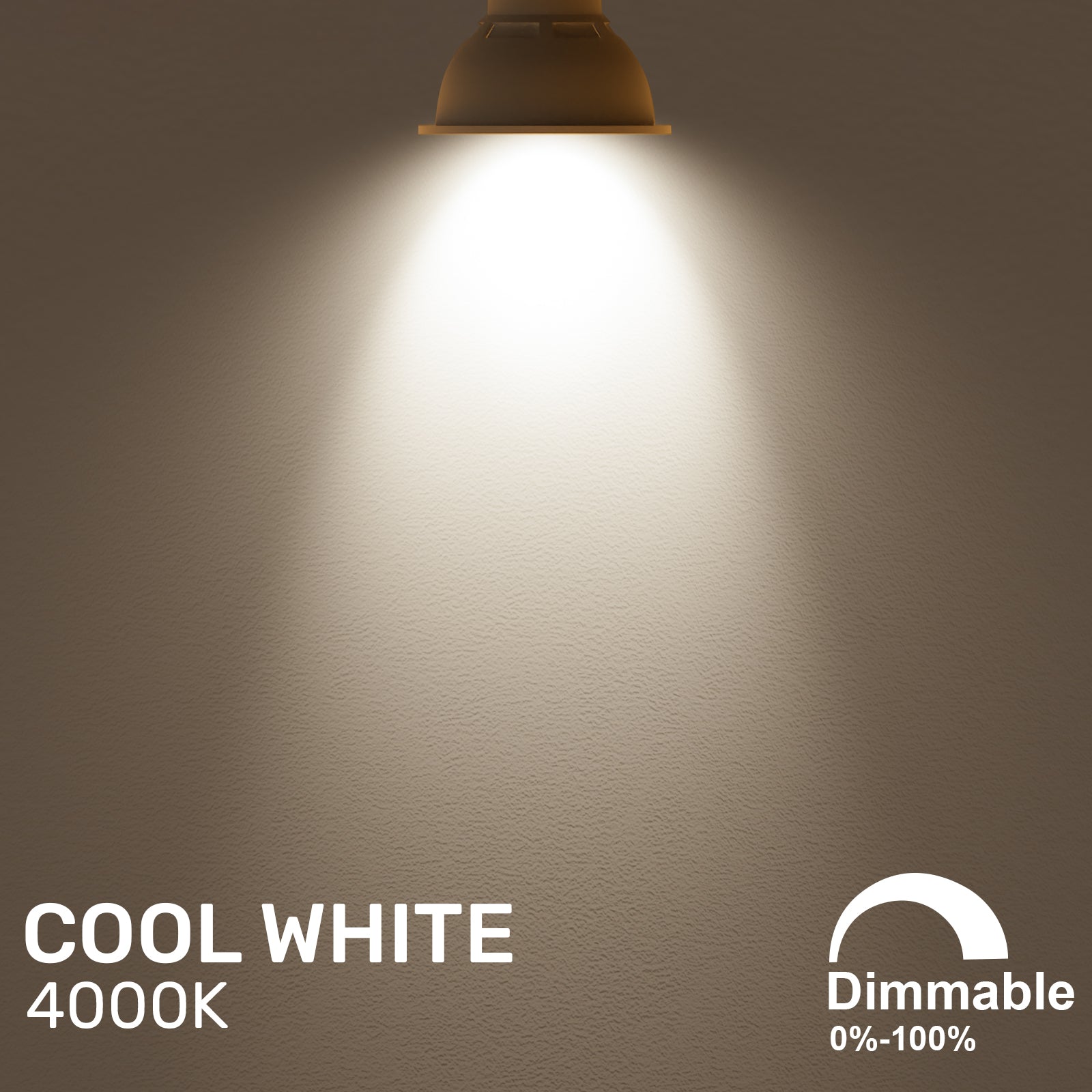 LED Dimmable L007 Spotlight 4.5W (50w), GU10, 345 Lumens, Cool White(4000K), 240V