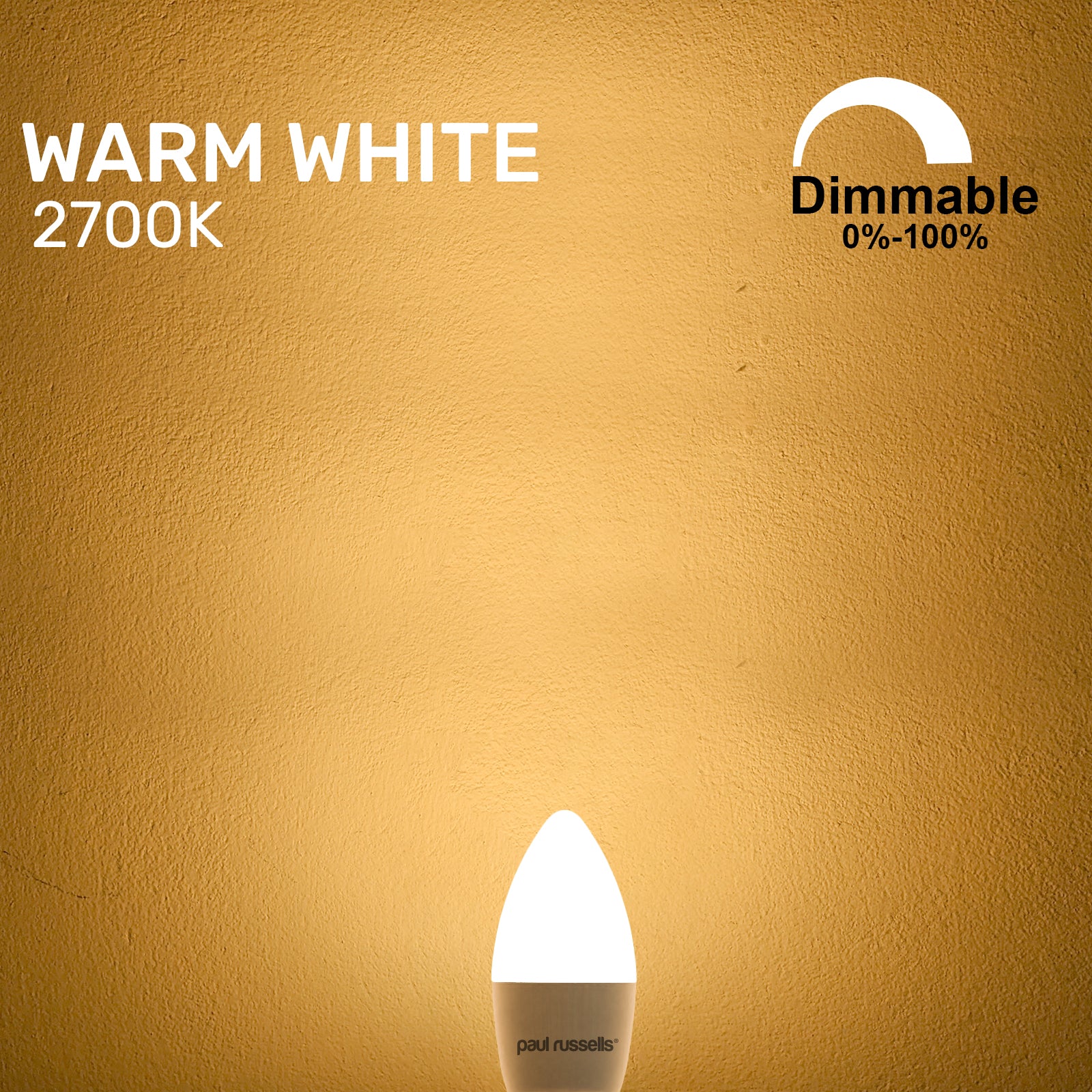 LED Dimmable Candle 5.5W (40w), ES/E27, 470 Lumens, Warm White(2700K), 240V