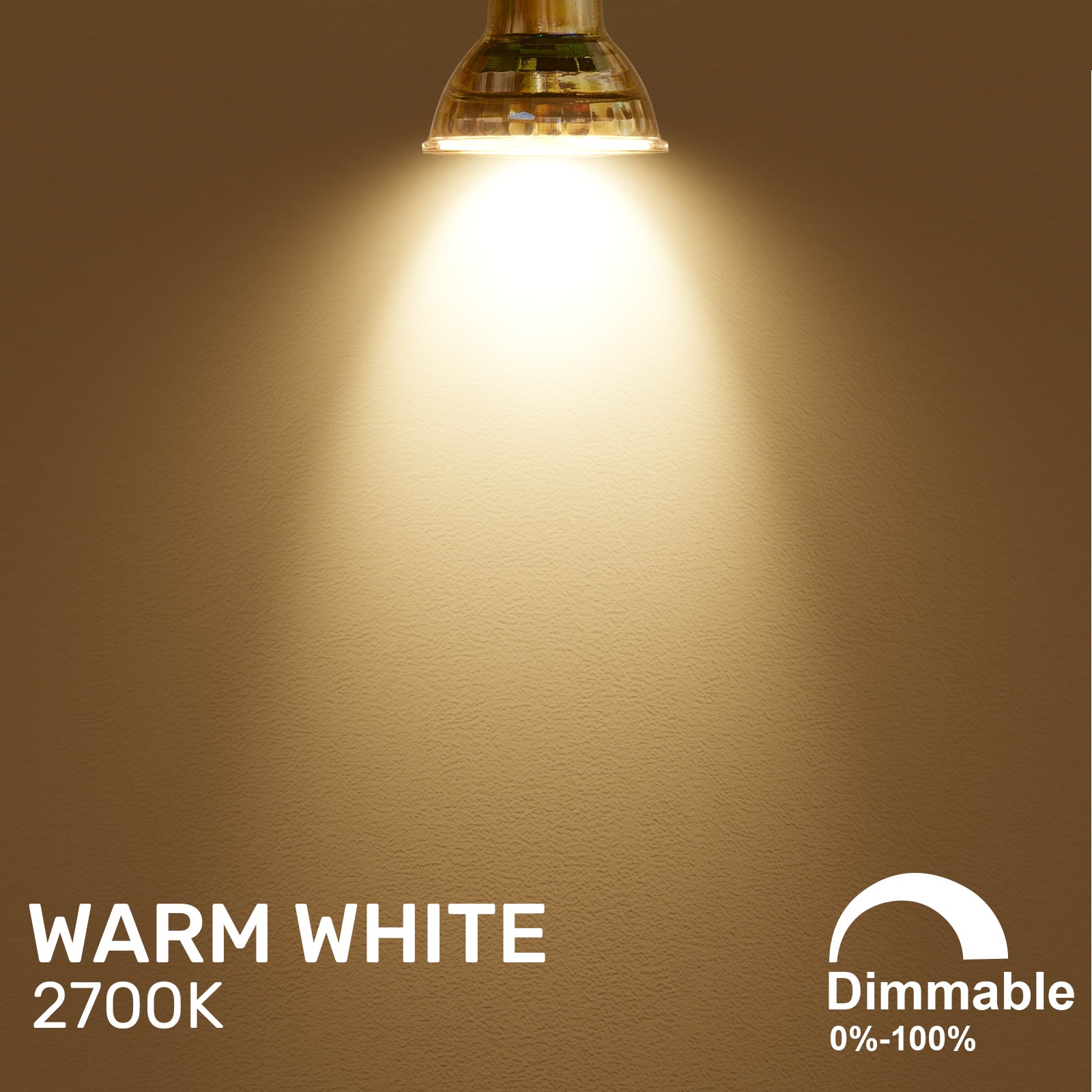 LED Dimmable L006 Spotlight 4.5W (50w), GU10, 345 Lumens, Warm White(2700K), 240V