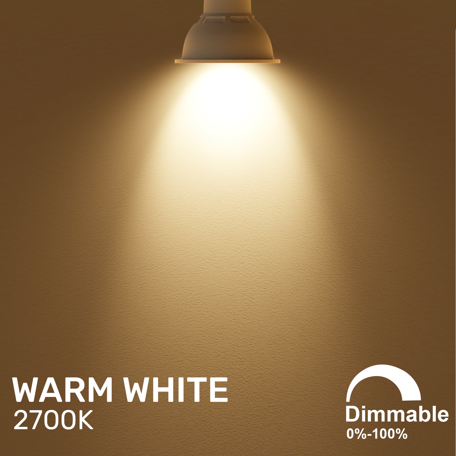 LED Dimmable L007 Spotlight 4.5W (50w), GU10, 345 Lumens, Warm White(2700K), 240V