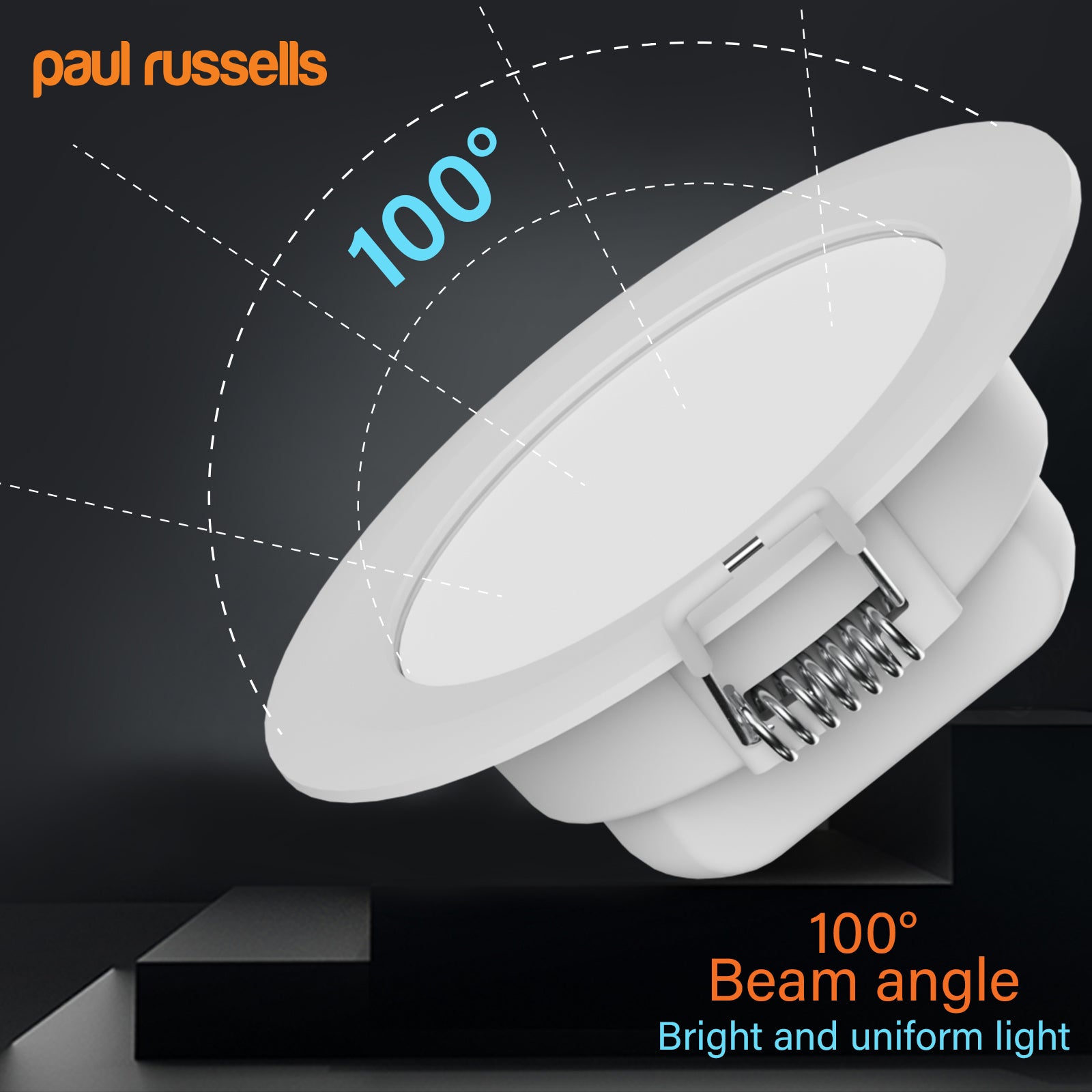 4W, LED Round Ceiling Downlights, 300 Lumens, 4000K Cool White, Non-Dimmable Panel Spotlights