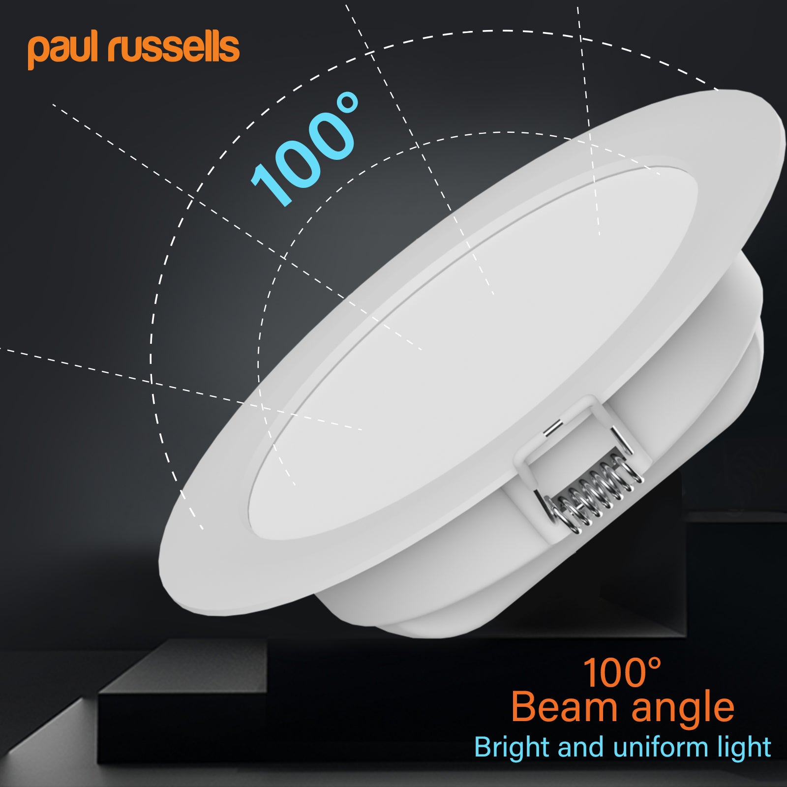 12W, LED Round Ceiling Downlights, 1150 Lumens, 4000K Cool White, Non-Dimmable Panel Spotlights