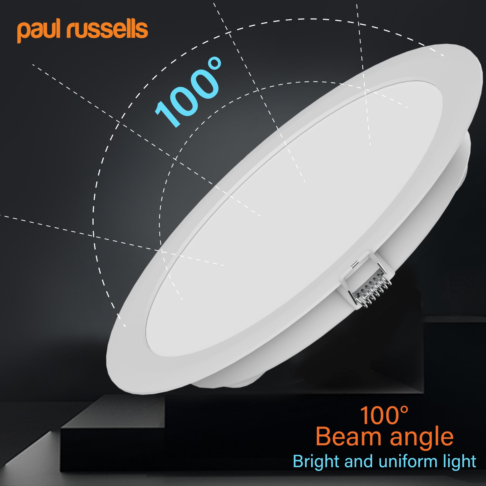 24W, LED Round Ceiling Downlights, 2450 Lumens, 6500K Day Light, Non-Dimmable Panel Spotlights