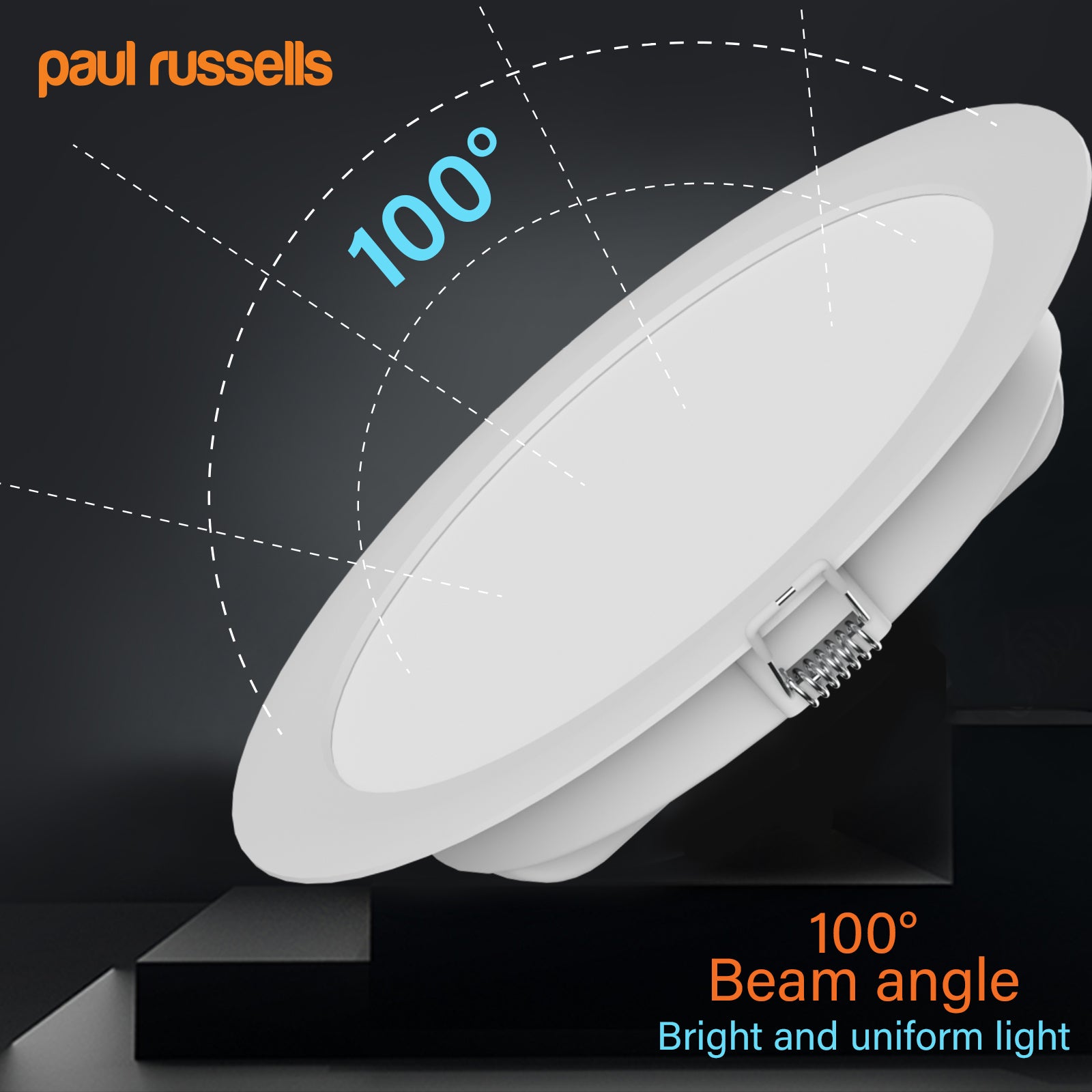 20W, LED Round Ceiling Downlights, 2150 Lumens, 4000K Cool White, Non-Dimmable Panel Spotlights
