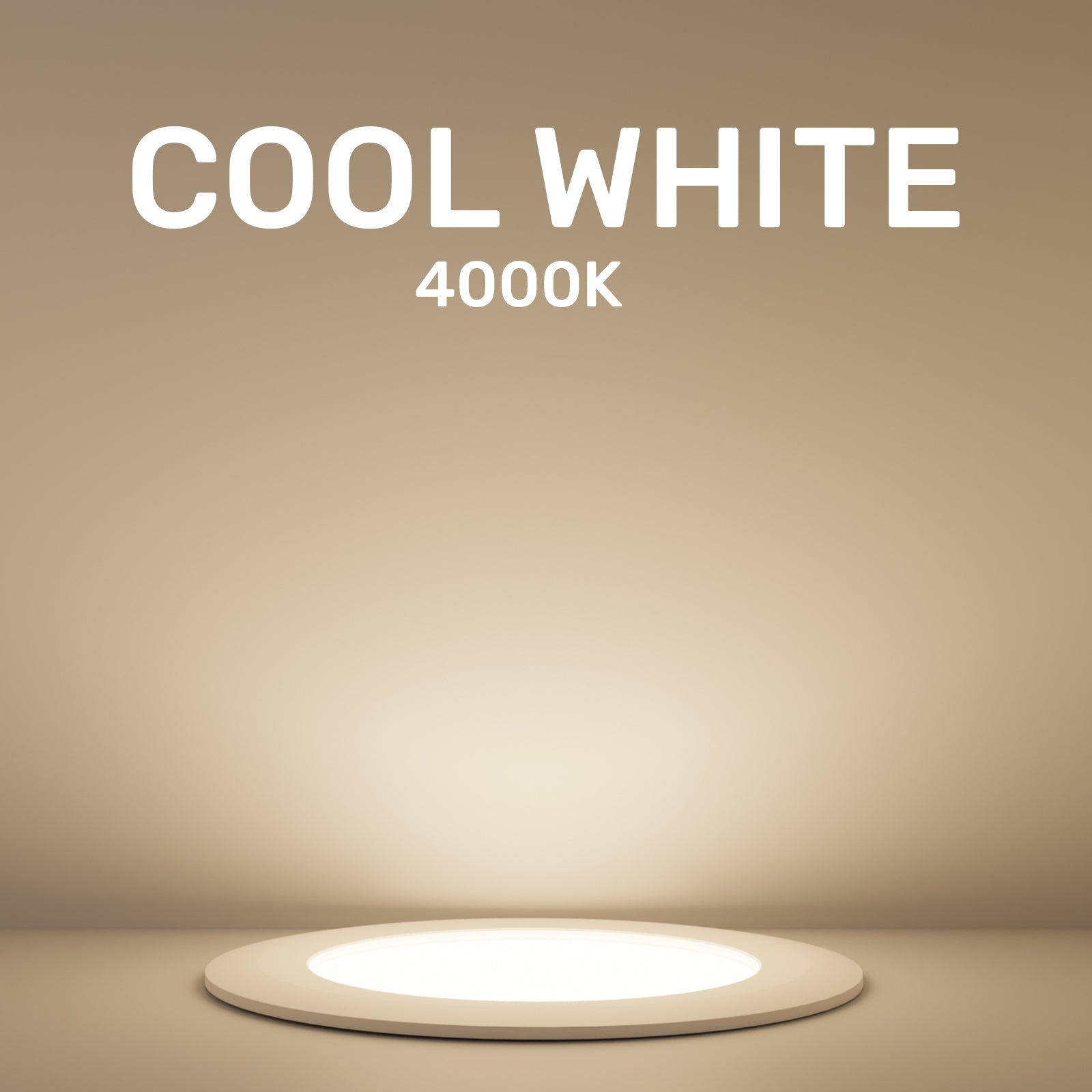 8W, LED Round Ceiling Downlights, 750 Lumens, 4000K Cool White, Non-Dimmable Panel Spotlights