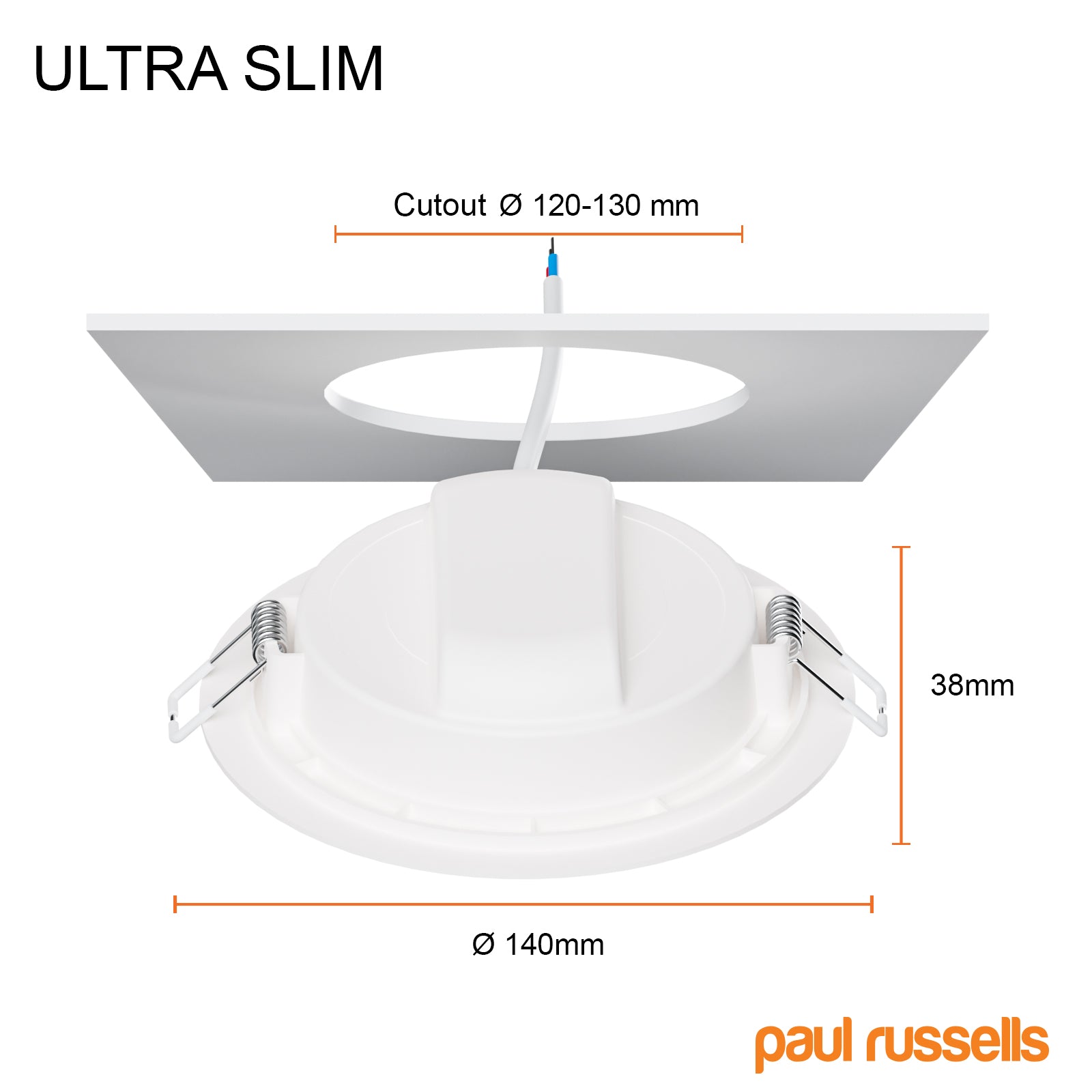 12W, LED Round Ceiling Downlights, 1150 Lumens, 6500K Day Light, Non-Dimmable Panel Spotlights