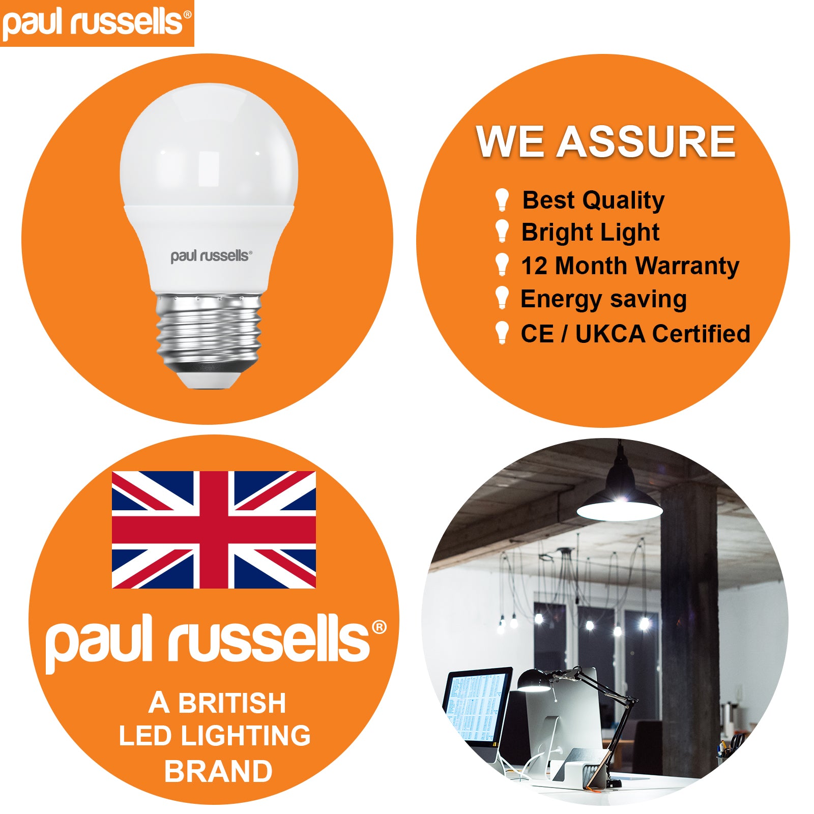 LED Golf 7W (45w), ES/E27, 600 Lumens, Day Light(6500K), 240V