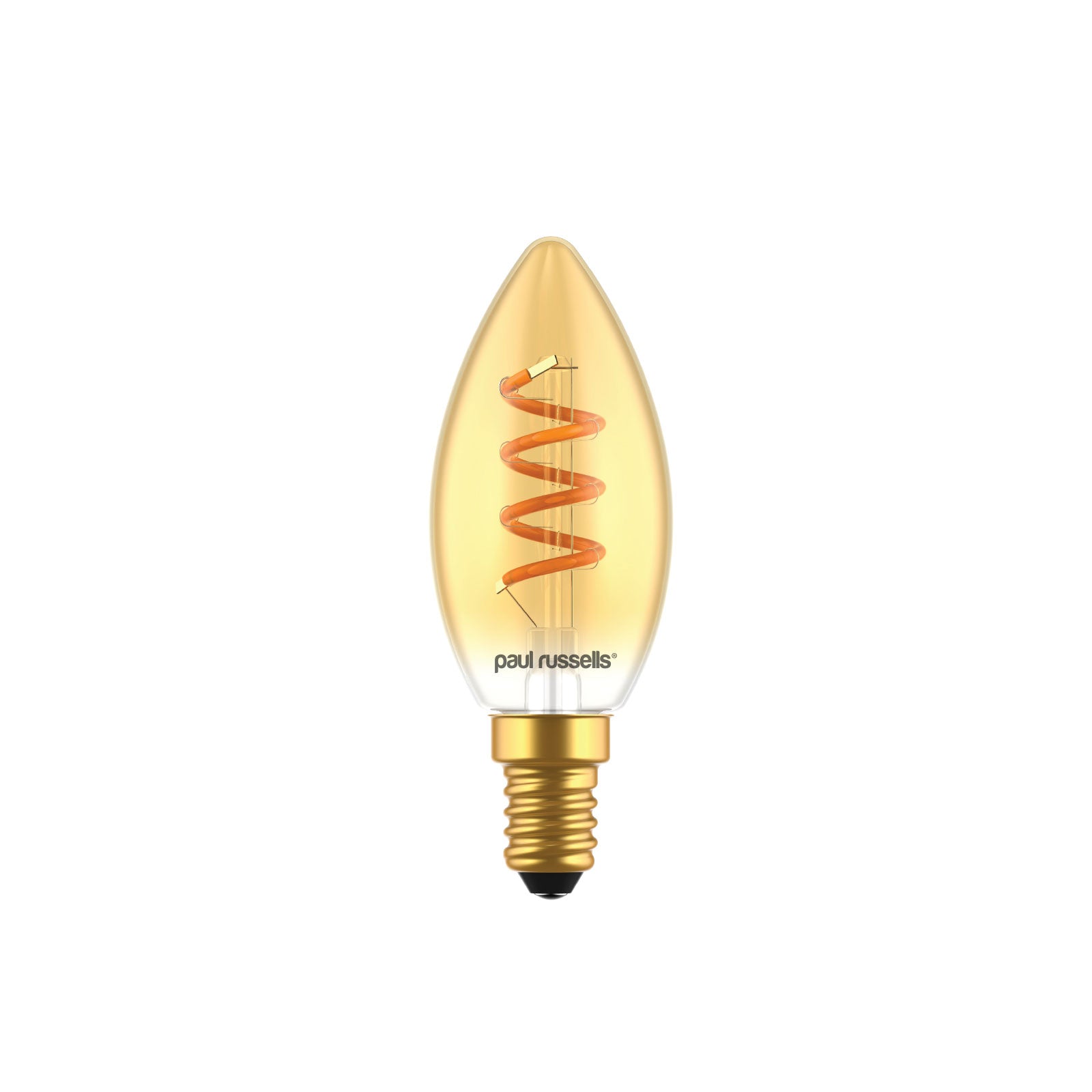 LED Spiral Antique Candle Amber Bulbs 15W, SES/E14, 135 Lumens, Extra Warm White (1800K), 240V