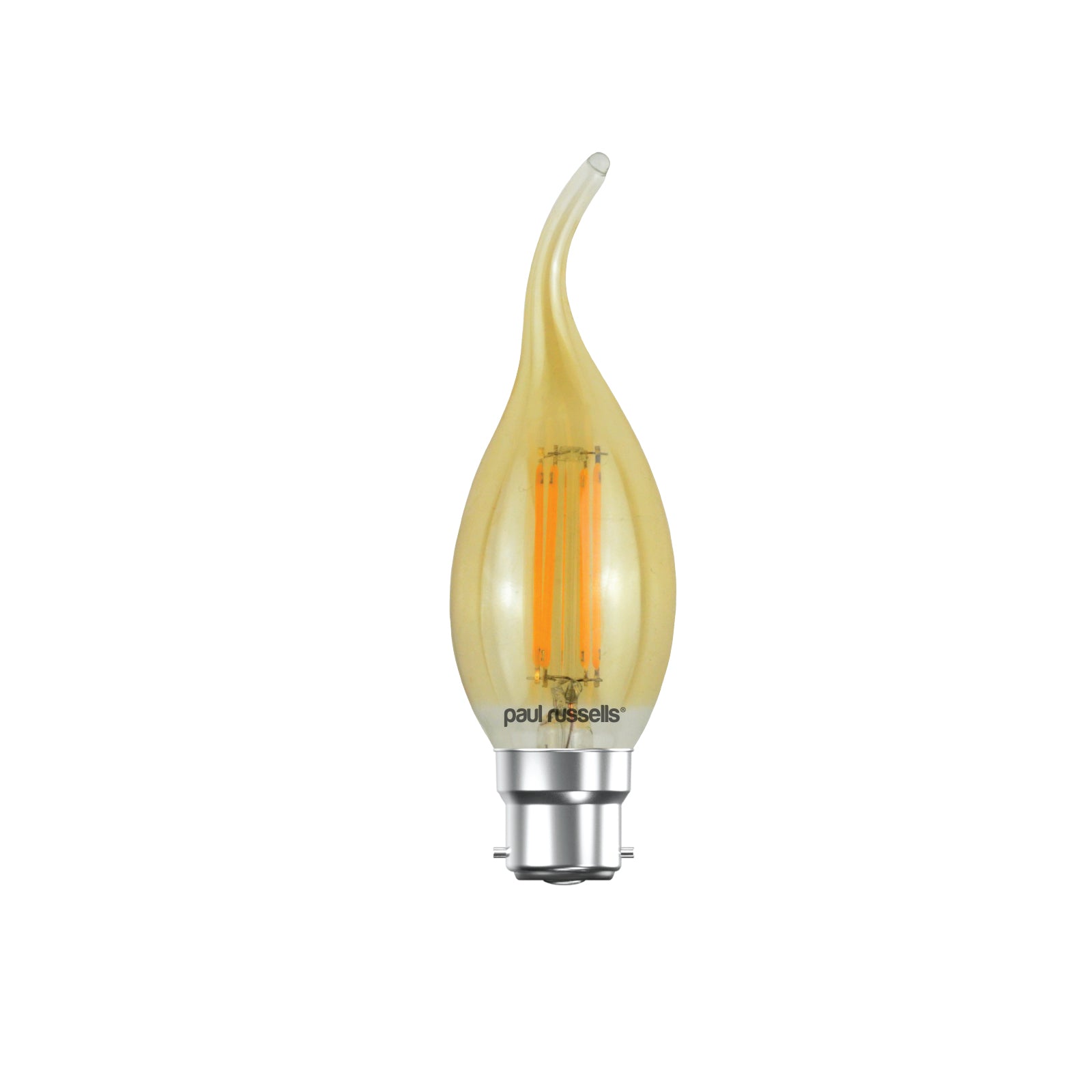 LED Filament Flame 4W (35w), BC/B22, 410 Lumens, Extra Warm White(2200K), 240V