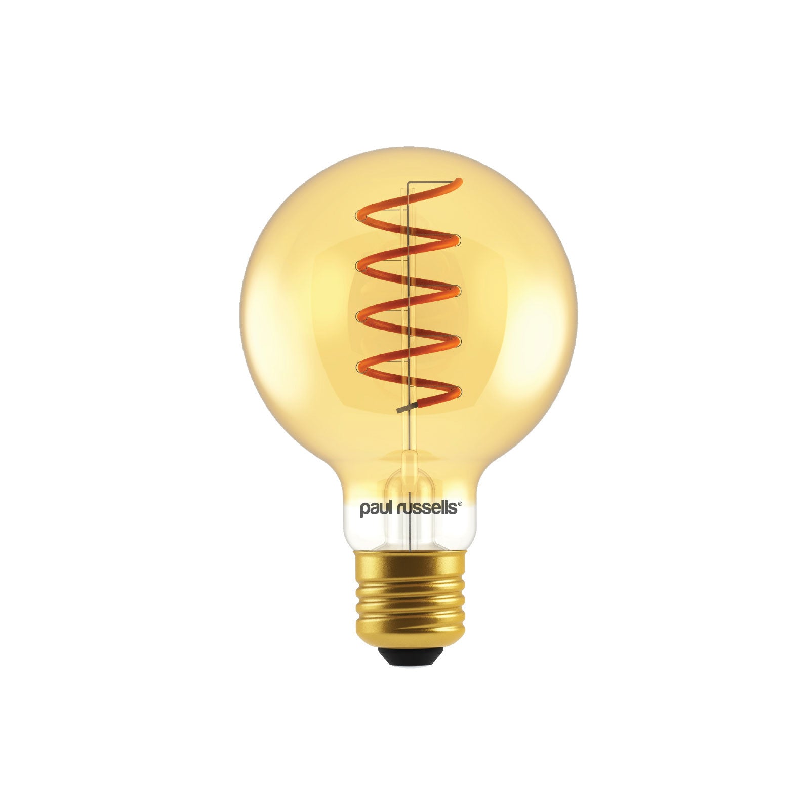 LED Spiral Antique G80 Amber Bulbs 25W, ES/E27, 250 Lumens, Extra Warm White (1800K), 240V