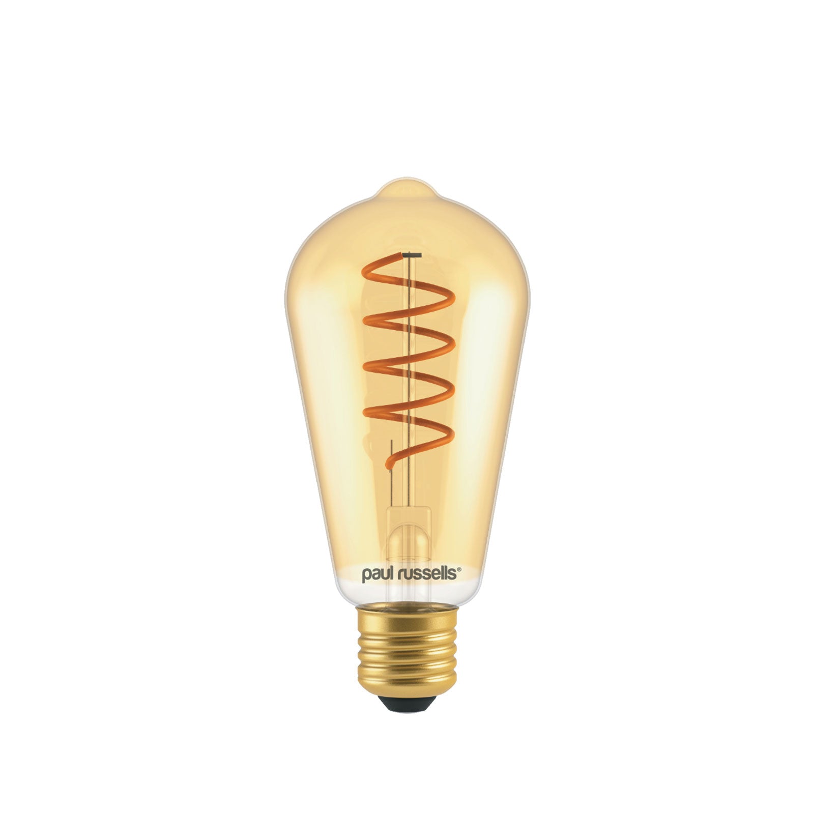 LED Spiral Antique ST64 Amber Bulbs 25W, ES/E27, 250 Lumens, Extra Warm White (1800K), 240V