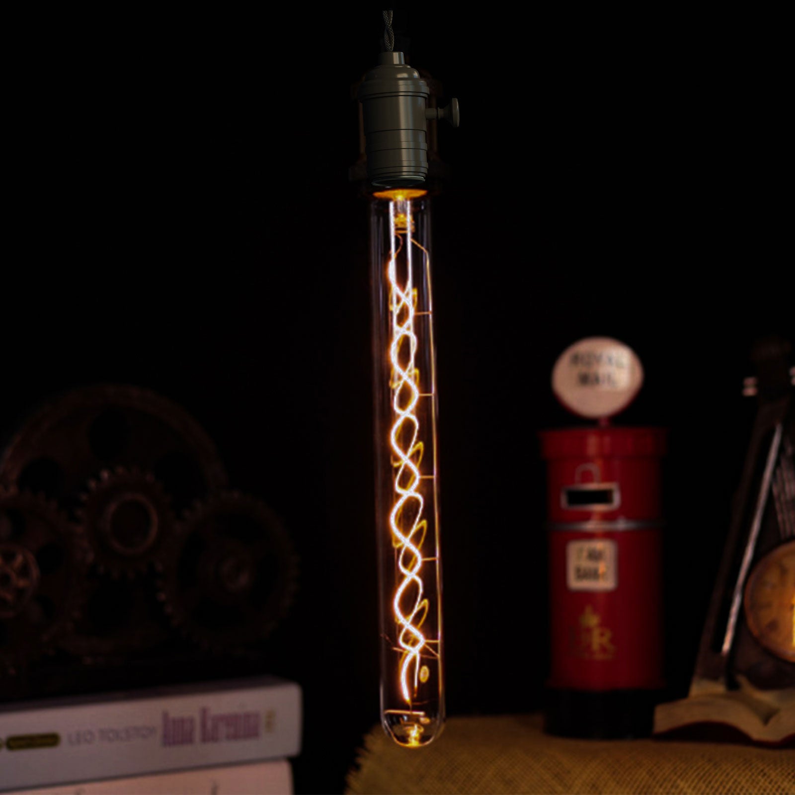 LED Spiral Antique T32 Amber Bulbs 25W, ES/E27, 250 Lumens, Extra Warm White (1800K), 240V